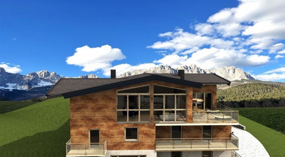 Geb�udeansicht Penthouse S�den Penthousewohnung Going am Widen Kaiser