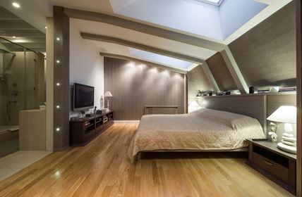 Schlafzimmer nach Fertigstellung Penthousewohnung Going am Widen Kaiser