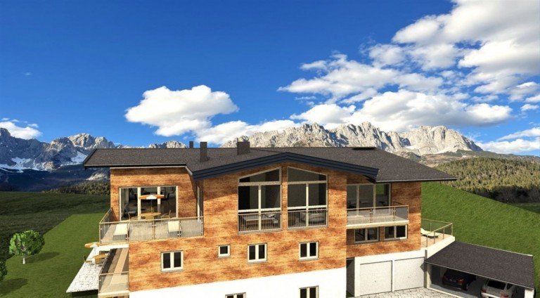 Geb�udeansicht Penthouse Osten Going am Widen Kaiser Penthousewohnung �sterreich-Going TOPPREISANGEBOTexklusives Penthouse Erstbezug mit 265 qm Wohn-Nutzfl�che, Sonnseite mit Blick Kitzb�heler Horn & Wilden Kaiser!